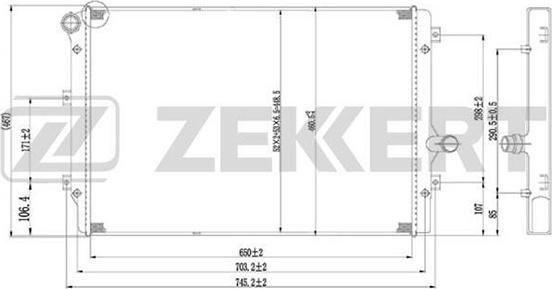 Zekkert MK-1234 - Радиатор, охлаждение двигателя autosila-amz.com