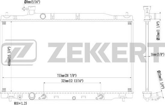 Zekkert MK-1236 - Радиатор, охлаждение двигателя autosila-amz.com