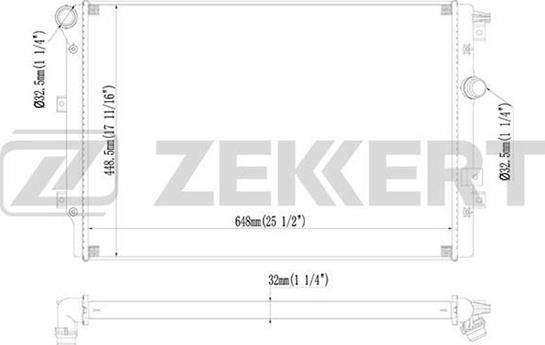 Zekkert MK-1231 - Радиатор, охлаждение двигателя autosila-amz.com