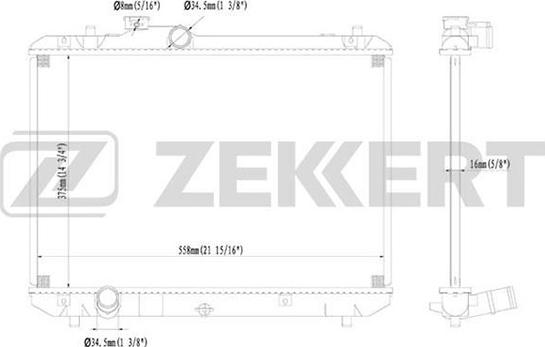 Zekkert MK-1232 - Радиатор, охлаждение двигателя autosila-amz.com