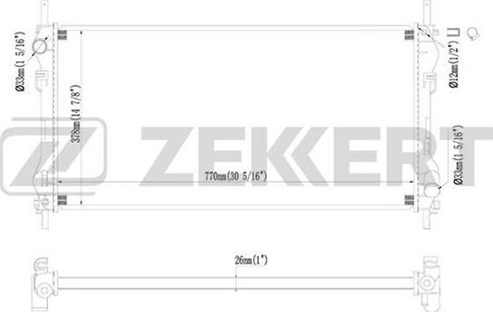 Zekkert MK-1229 - Радиатор, охлаждение двигателя autosila-amz.com
