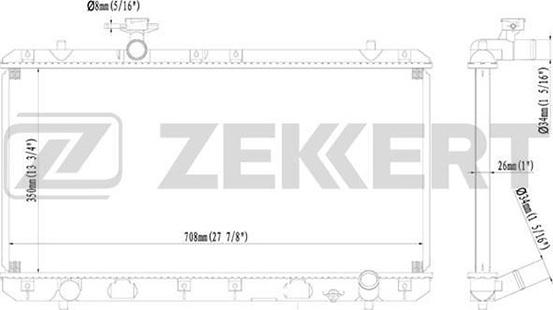 Zekkert MK-1223 - Радиатор, охлаждение двигателя autosila-amz.com