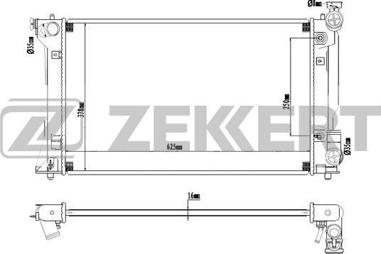 Zekkert MK-1274 - Радиатор, охлаждение двигателя autosila-amz.com