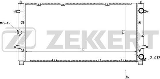 Zekkert MK-1276 - Радиатор, охлаждение двигателя autosila-amz.com