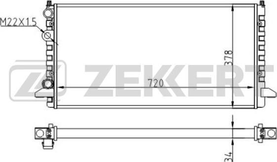 Zekkert MK-1273 - Радиатор, охлаждение двигателя autosila-amz.com