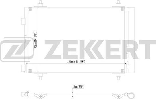 Zekkert MK-3093 - Конденсатор кондиционера autosila-amz.com