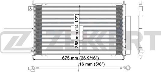 Zekkert MK-3046 - Конденсатор кондиционера autosila-amz.com