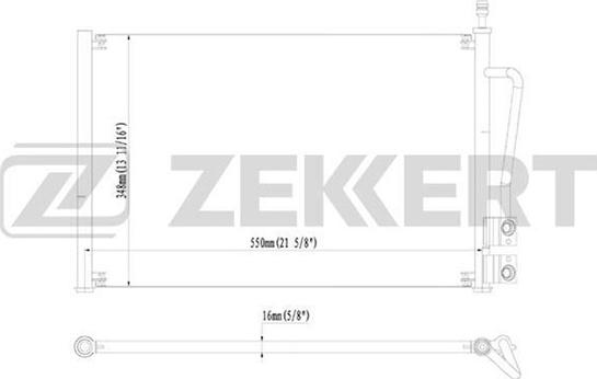 Zekkert MK-3058 - Конденсатор кондиционера autosila-amz.com