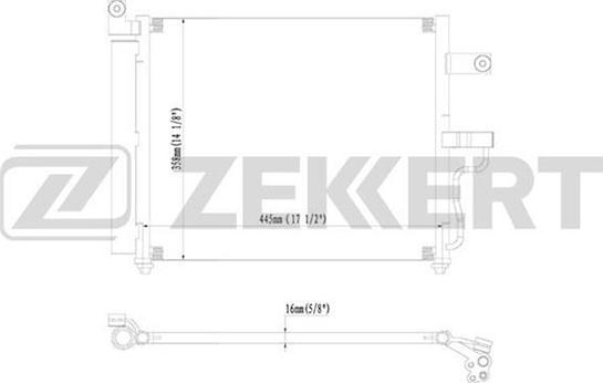 Zekkert MK-3057 - Конденсатор кондиционера autosila-amz.com