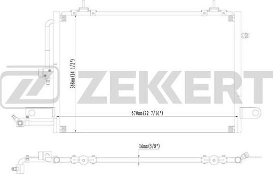 Zekkert MK-3069 - Конденсатор кондиционера autosila-amz.com