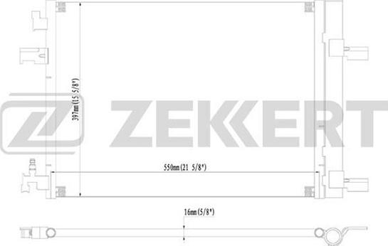 Zekkert MK-3004 - Конденсатор кондиционера autosila-amz.com