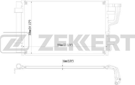 Zekkert MK-3007 - Конденсатор кондиционера autosila-amz.com