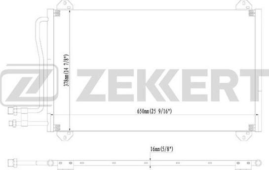 Zekkert MK-3087 - Конденсатор кондиционера autosila-amz.com
