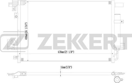 Zekkert MK-3034 - Конденсатор кондиционера autosila-amz.com