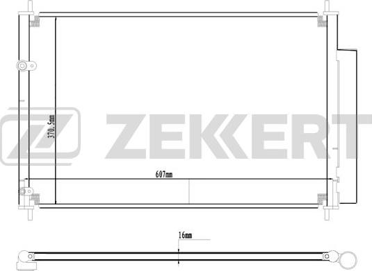 Zekkert MK-3036 - Конденсатор кондиционера autosila-amz.com