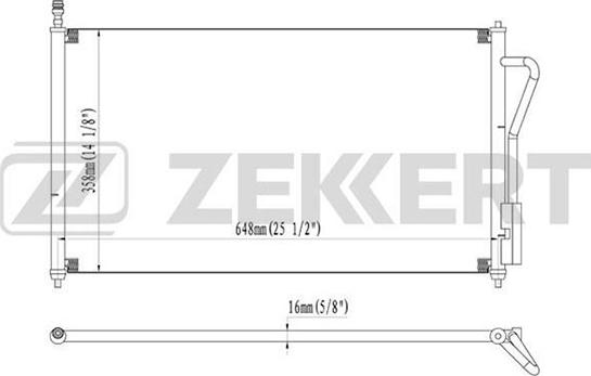 Zekkert MK-3031 - Конденсатор кондиционера autosila-amz.com