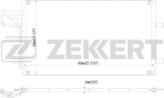 Zekkert MK-3033 - Конденсатор кондиционера autosila-amz.com