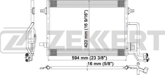 Zekkert MK-3020 - Конденсатор кондиционера autosila-amz.com