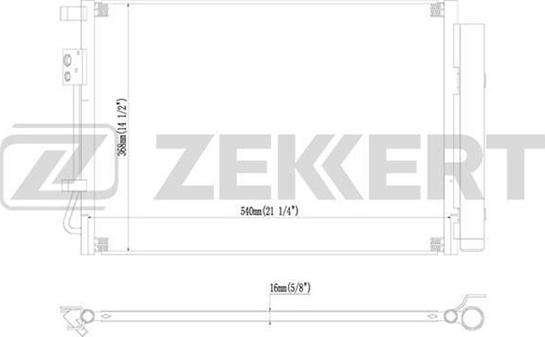 Zekkert MK-3023 - Конденсатор кондиционера autosila-amz.com