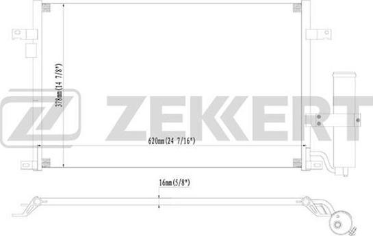 Zekkert MK-3022 - Конденсатор кондиционера autosila-amz.com