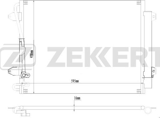 Zekkert MK-3194 - Конденсатор кондиционера autosila-amz.com