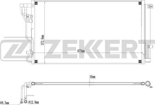 Zekkert MK-3193 - Конденсатор кондиционера autosila-amz.com
