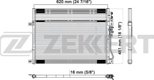 Zekkert MK-3150 - Конденсатор кондиционера autosila-amz.com