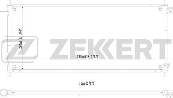 Zekkert MK-3134 - Конденсатор кондиционера autosila-amz.com