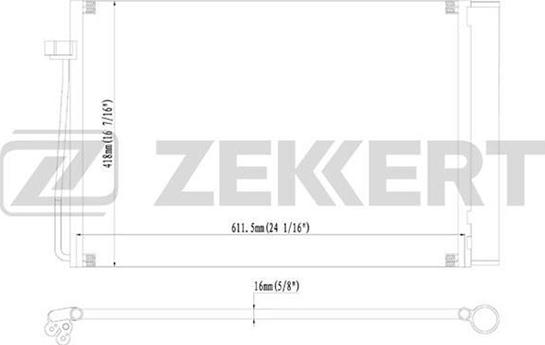 Zekkert MK-3133 - Конденсатор кондиционера autosila-amz.com