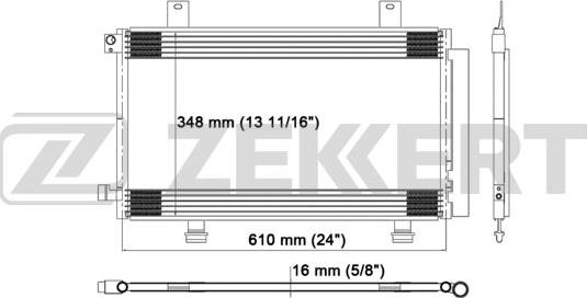 Zekkert MK-3173 - Конденсатор кондиционера autosila-amz.com