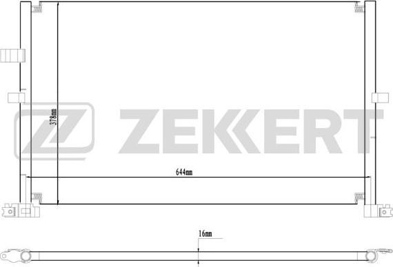 Zekkert MK-3177 - Конденсатор кондиционера autosila-amz.com