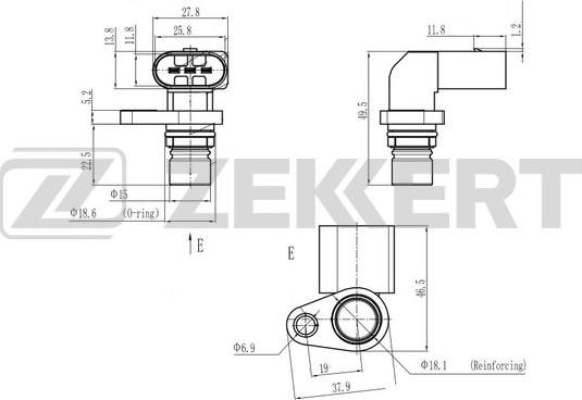 Zekkert SE-4093 - Датчик импульсов, коленвал autosila-amz.com