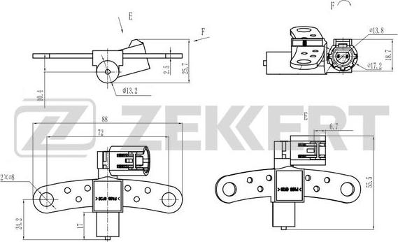 Zekkert SE-4044 - Датчик импульсов, коленвал autosila-amz.com