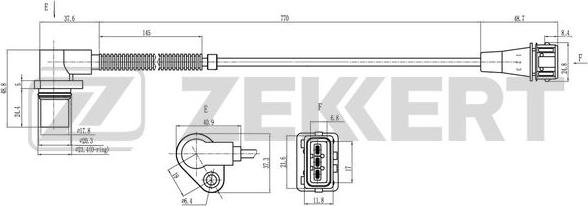 Zekkert SE-4041 - Датчик импульсов, коленвал autosila-amz.com