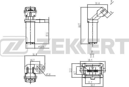 Zekkert SE-4047 - Датчик положения коленвала Ford Focus 98-, Transit VI,VII 00-, Mondeo I-III 93-, Fiesta III-V 89-, Orion III 90-, Mazda 121 III  autosila-amz.com