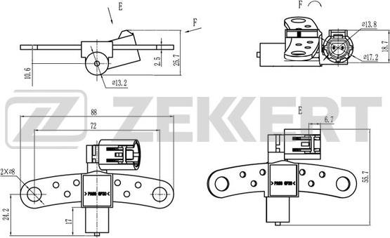 Zekkert SE-4051 - Датчик импульсов, коленвал autosila-amz.com