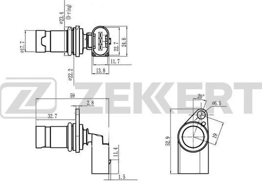 Zekkert SE-4060 - Датчик импульсов, коленвал autosila-amz.com