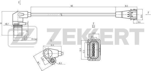 Zekkert SE-4063 - Датчик импульсов, коленвал autosila-amz.com