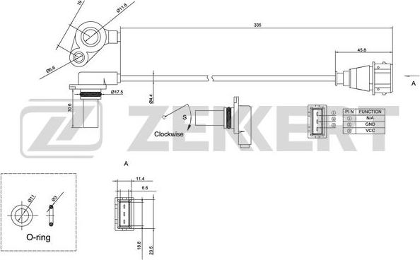 Zekkert SE-4005 - Датчик импульсов, коленвал autosila-amz.com