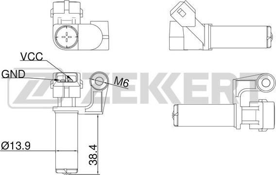 Zekkert SE-4011 - Датчик импульсов, коленвал autosila-amz.com