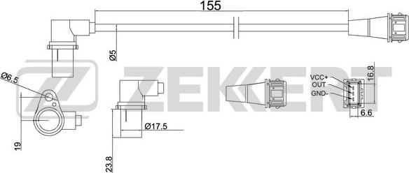 Zekkert SE-4018 - Датчик импульсов, коленвал autosila-amz.com