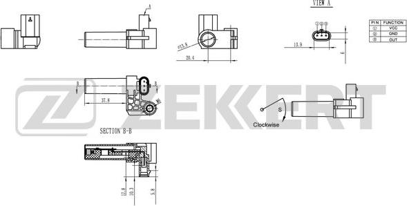 Zekkert SE-4013 - Датчик импульсов, коленвал autosila-amz.com