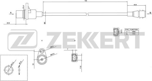 Zekkert SE-4017 - Датчик импульсов, коленвал autosila-amz.com