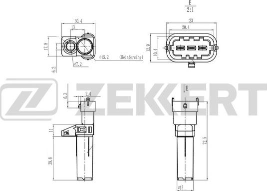 Zekkert SE-4089 - Датчик импульсов, коленвал autosila-amz.com