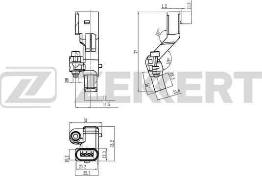 Zekkert SE-4085 - Датчик импульсов, коленвал autosila-amz.com