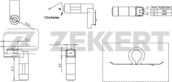 Zekkert SE-4031 - Датчик положения коленвала Renault Espace III, IV 00-, Master II 00-, Laguna II 01- autosila-amz.com