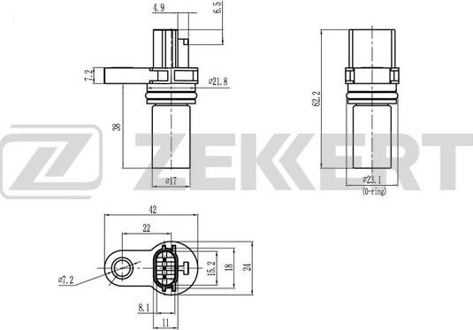 Zekkert SE-4037 - Датчик импульсов, коленвал autosila-amz.com