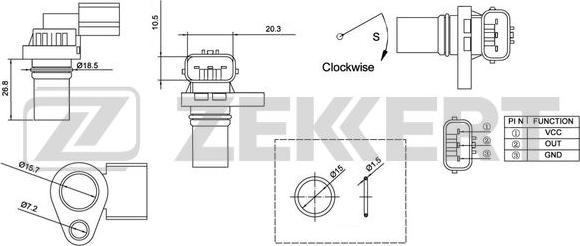 Zekkert SE-4026 - Датчик импульсов, коленвал autosila-amz.com