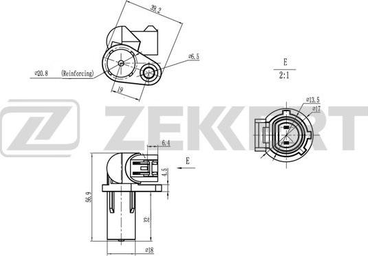 Zekkert SE-4074 - Датчик импульсов, коленвал autosila-amz.com