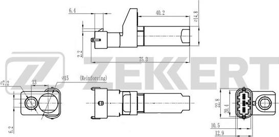 Zekkert SE-4076 - Датчик импульсов, коленвал autosila-amz.com